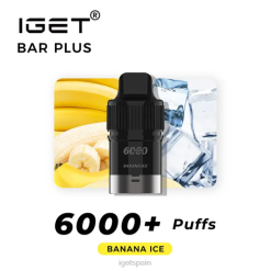 IGET bar spain- 6200N264 hielo de plátano Venta de barra iget barra iget plus pod 6000 inhalaciones