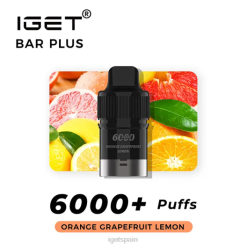 IGET discount- 6200N266 naranja pomelo limón iget store iget bar plus pod 6000 inhalaciones