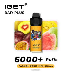 IGET vape- 6200N251 maracuyá kiwi guayaba iget vape iget bar plus 6000 inhalaciones