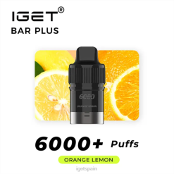 IGET vape- 6200N261 naranja limon iget vape iget bar plus pod 6000 inhalaciones