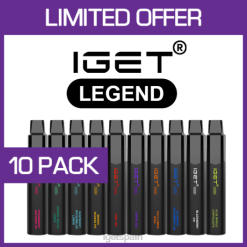 IGET vape sale- 6200N533Iget vapes a la venta iget legend - 4000 inhalaciones - paquete de 10